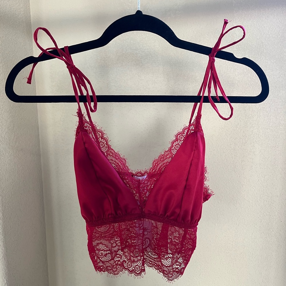 Garage - satin lace tank - NWT